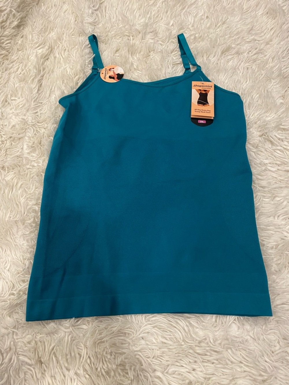Shapermint Cami NWT Teal All Day Every Day Scoop Neck 2X